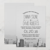 モダンシティスカイライン デスティネーションウェディング 招待状 (正面/裏面)