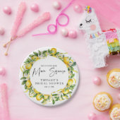 モダンシトラスレモン ブライダルシャワー ペーパープレート (パーティー)