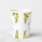 モダンシトラスレモン ブライダルシャワー 紙コップ (右)