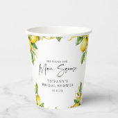 モダンシトラスレモン ブライダルシャワー 紙コップ (正面)