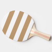 モダンシャメルブラウンストライプ白 卓球ラケット (横)