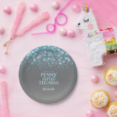 モダンシャンパンスパークルカスタムバブル紙プレート ペーパープレート (パーティー)