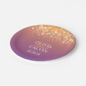 モダンシャンパンスパークルカスタムバブル紙プレート ペーパープレート (アングル)