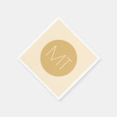 モダンシャンパントーンイニシャル結婚ズ スタンダードカクテルナプキン (角)