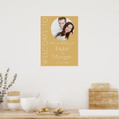 モダンシャンパントーン フォト ウェディング ウェルカム ポスター (キッチン)