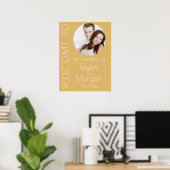 モダンシャンパントーン フォト ウェディング ウェルカム ポスター (ホームオフィス)