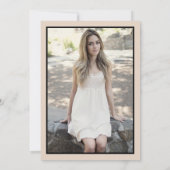 モダンシャンパンフォトサプライズSweet 16 招待状 (裏面)