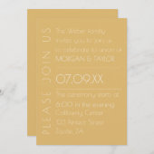 モダンシャンパン結婚音 招待状 (正面/裏面)