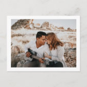 モダンシャンパン金ゴールドフォト結婚ズ インビテーションポストカード (裏面)