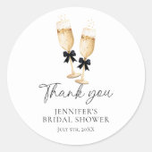 モダンシャンパン 感謝 ラウンドシール (正面)