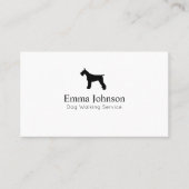 モダンシュナウザーのロゴドッグ歩く名刺 名刺 (正面)