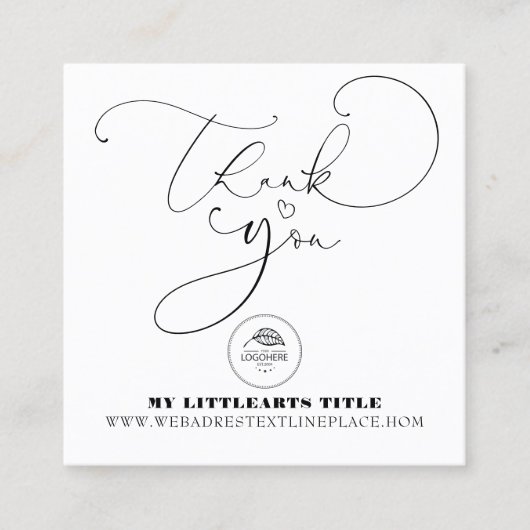 モダンショッピングスモールブランディングスクア スクエア名刺 (正面)