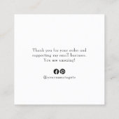 モダンショッピングスモールブランディングスクア スクエア名刺 (裏面)