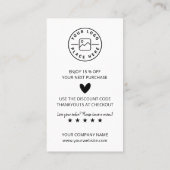 モダンショッピングスモールブランディング 名刺 (裏面)