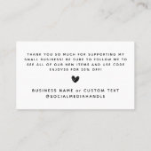 モダンショッピングスモールブランディング 名刺 (裏面)