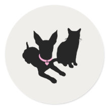 モダンシルエットペットシッター犬猫ロゴ