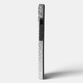 モダンシルバーグラデーション輝きモノグラム Case-Mate iPhoneケース (裏面 / 左)