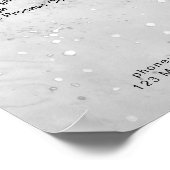 モダンシルバーグリッターサロン料金表 ポスター (角)