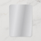 モダンシルバーグレイはっきりしたミニマルプロフェッショナル 名刺 (裏面)