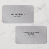 モダンシルバーグレイプロフェッショナルクリエイティブエレガント 名刺 (正面/裏面)