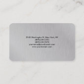 モダンシルバーグレイプロフェッショナルクリエイティブエレガント 名刺 (裏面)