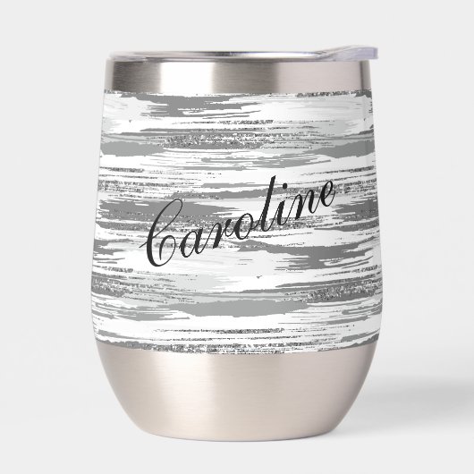 モダンシルバーグレ絵を描イブラシストローク (左面)