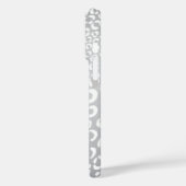 モダンシルバーヒョウ斑点アニマルプリントパターン Case-Mate iPhoneケース (裏面 / 左)