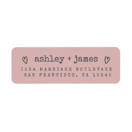 モダンシルバーピ結婚ンク差出人住所ラベル ラベル