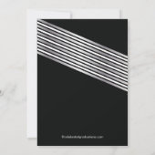 モダンシルバーブラック写真卒業パーティー招待状 招待状 (裏面)