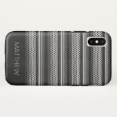 モダンシルバーモノグラム Case-Mate iPhoneケース (裏面(横))