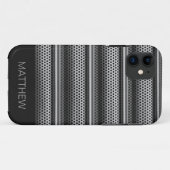 モダンシルバーモノグラム Case-Mate iPhoneケース (裏面(横))