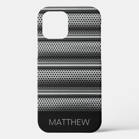 モダンシルバーモノグラム Case-Mate iPhoneケース (裏面)