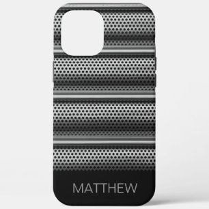 モダンシルバーモノグラム iPhone 12 PRO MAX ケース