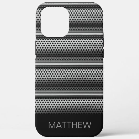 モダンシルバーモノグラム Case-Mate iPhoneケース (裏面)