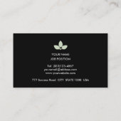 モダンシルバーローレ葉ルズオンブラック 名刺 (裏面)