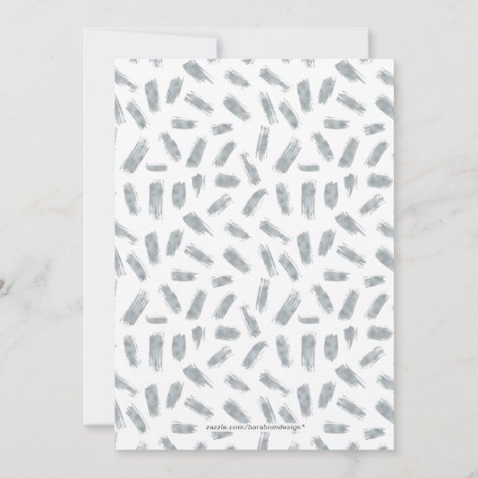 モダンシルバー25周年結婚招待状 招待状 (裏面)