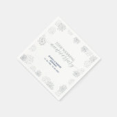 モダンシルバー25結婚周年記念パーティー スタンダードカクテルナプキン (角)