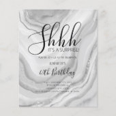 モダンシルバー40thバースデーウォーターカラーグリッター チラシ (正面)