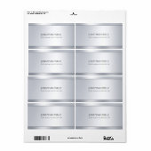 モダンシルバー シック シンプル デザイン 発送先住所ラベル ラベル (フルシート)