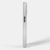 モダンシルバー フェイクレザーモノグラムイニシャルネーム Case-Mate iPhoneケース (裏面 / 右)