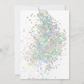 モダンシルバー ライラックパープル 花のエレガントなウェディング 招待状 (裏面)