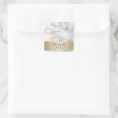 モダンシルバー&金ゴールドまつ毛エクステンション スクエアシール (バッグ)