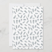 モダンシルバー 25周年 結婚記念日 招待状 (裏面)