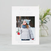 モダンシルバー Tis the Season ホリデー フォイル フォト (立ち正面)