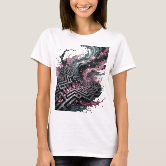 モダンシルバーMIND BLOWING MAZEスローガンTシャツ Tシャツ (正面)