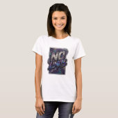 モダンシルバーNO LIMITSスローガンTシャツ Tシャツ (正面フル)