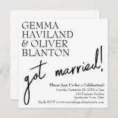 モダンシンプルおしゃれな結婚式披露宴 招待状 (正面/裏面)