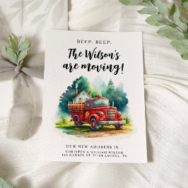 モダンシンプルおもしろいニューハウス引越し告知 招待状