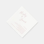 モダンシンプルおもしろい事実ほこりっぽいバラ結婚ズ スタンダードカクテルナプキン (角)