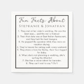 モダンシンプルおもしろい事実カップル名 スタンダードカクテルナプキン (正面)